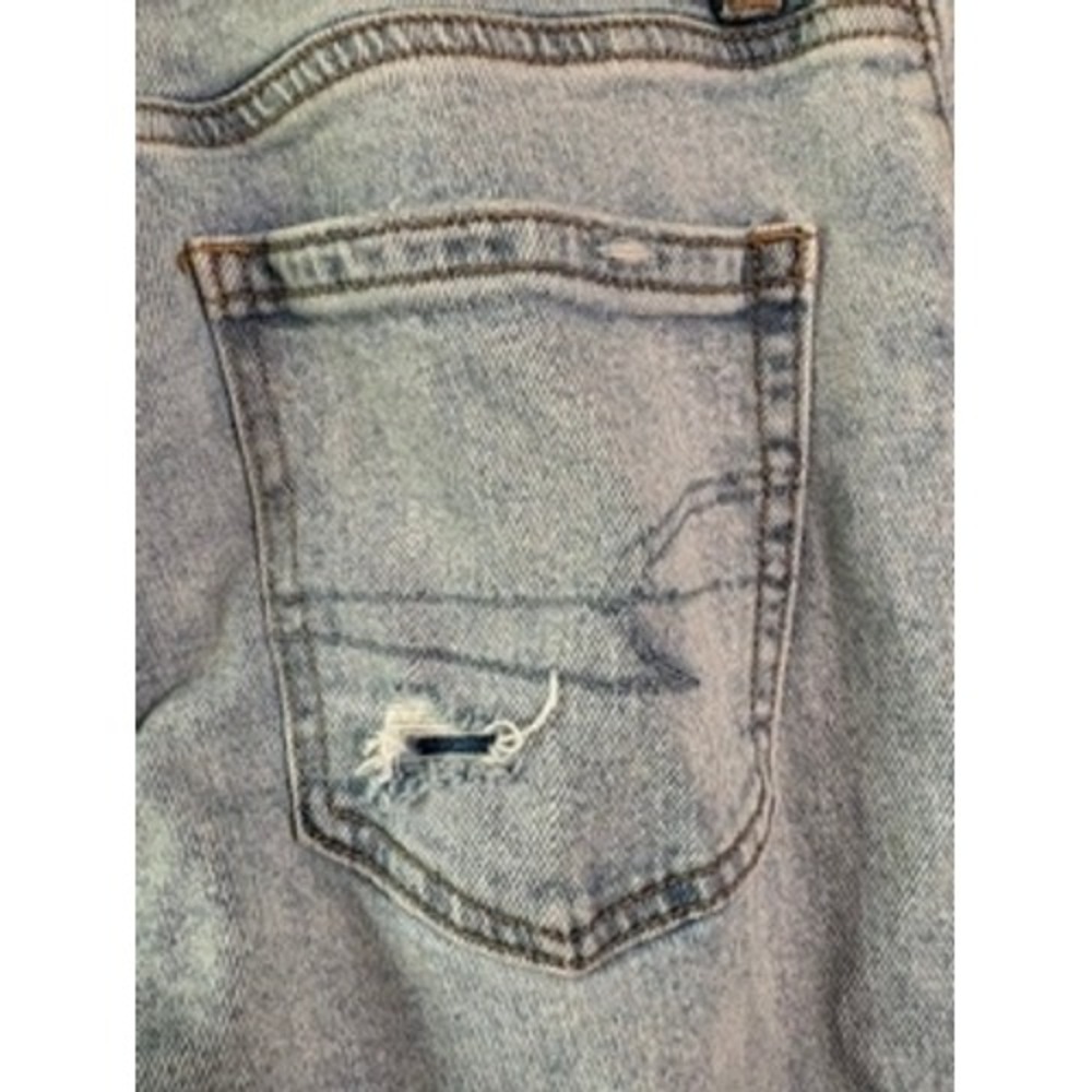 American Eagle Strigid Jeans Women's Size 0 Short Blue Distressed High Rise - Picture 7 of 10